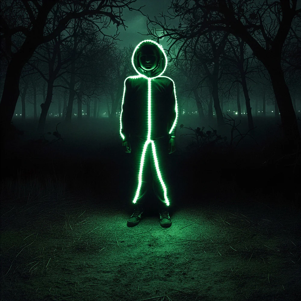 Kids LED stickman costume - Glowy Zoey