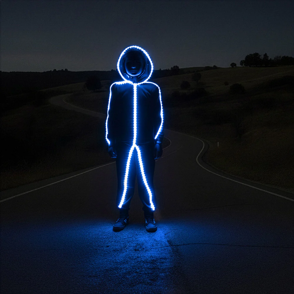Kids LED stickman costume - Glowy Zoey