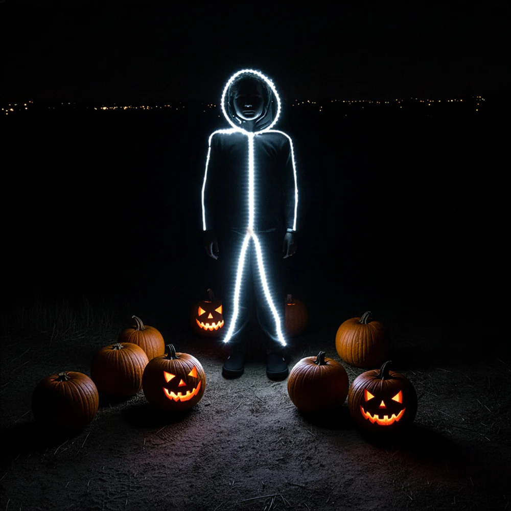 Kids LED stickman costume - Glowy Zoey