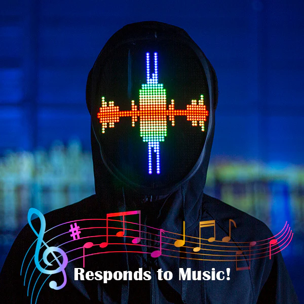 Face Transforming LED Mask - App Controlled - Glowy Zoey