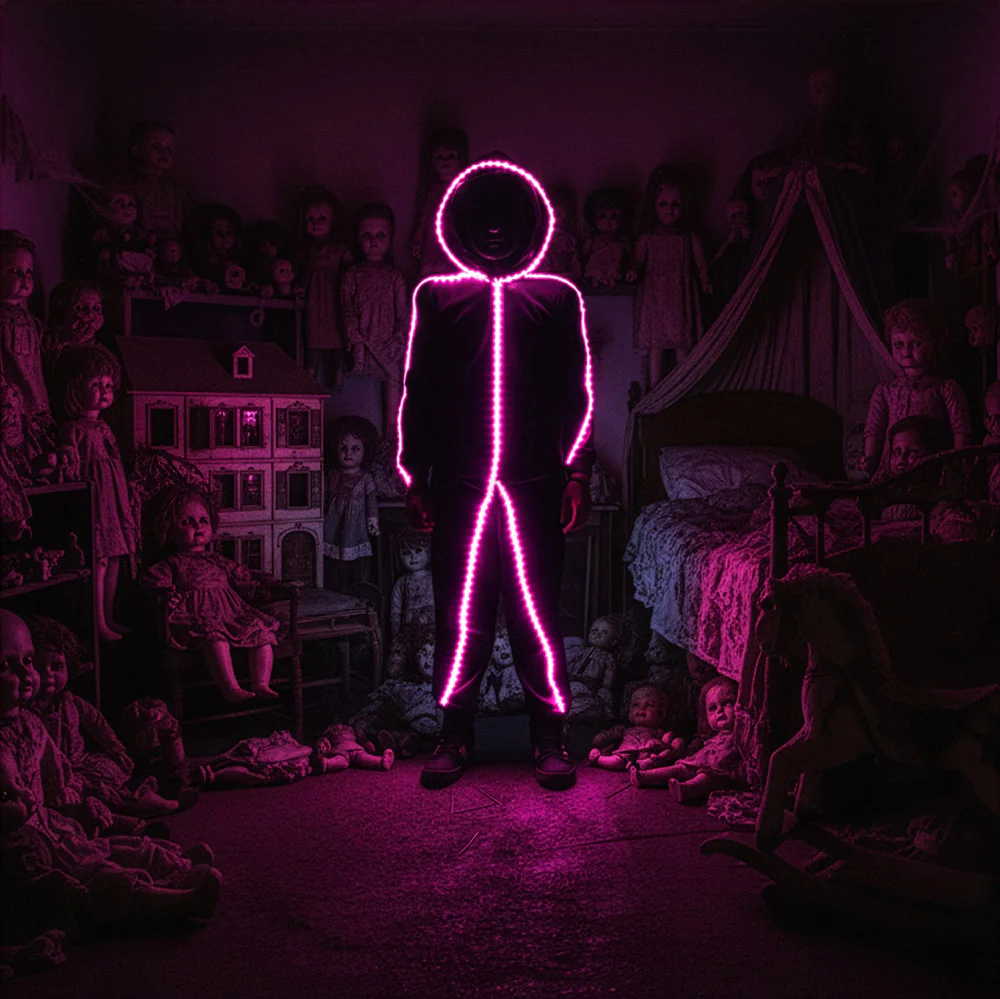 Kids LED stickman costume - Glowy Zoey