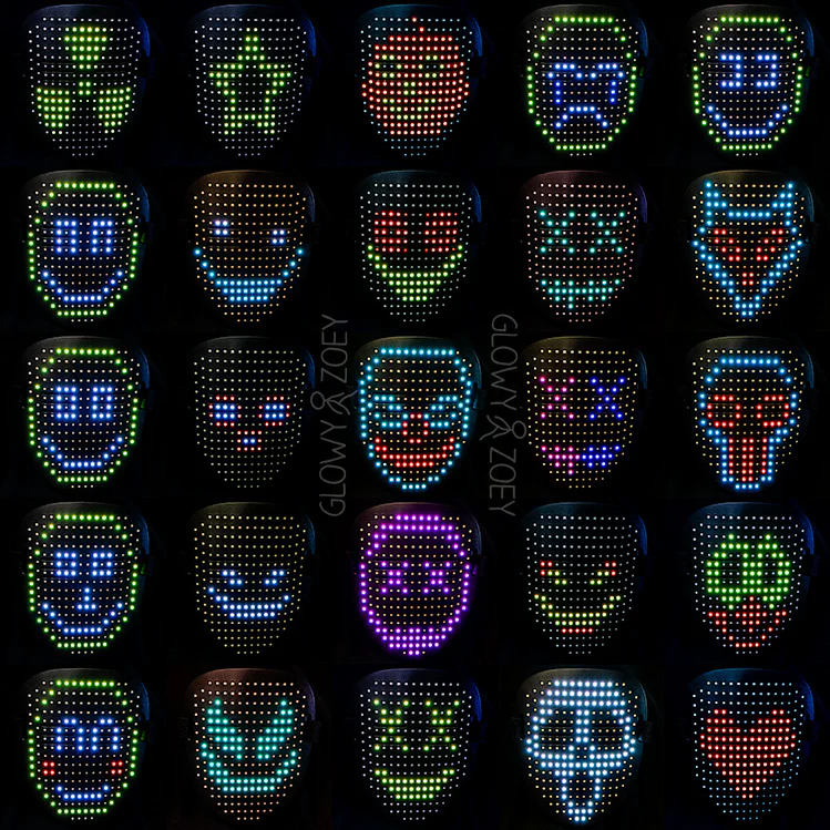 LED Face Changing Mask - Glowy Zoey