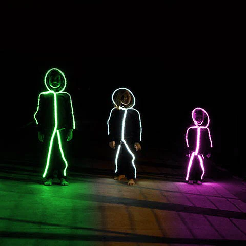 Kids LED stickman costume - Glowy Zoey