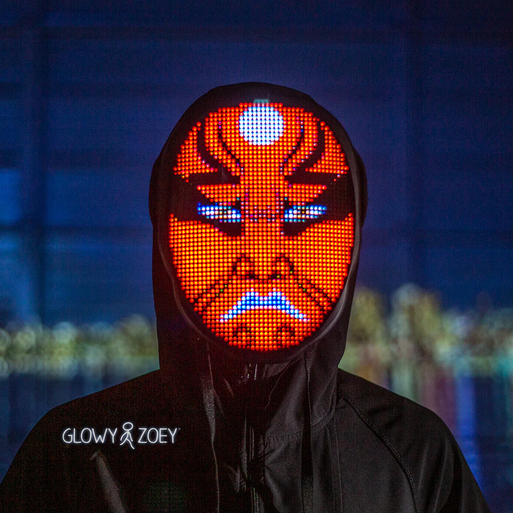Face Transforming LED Mask - App Controlled - Glowy Zoey
